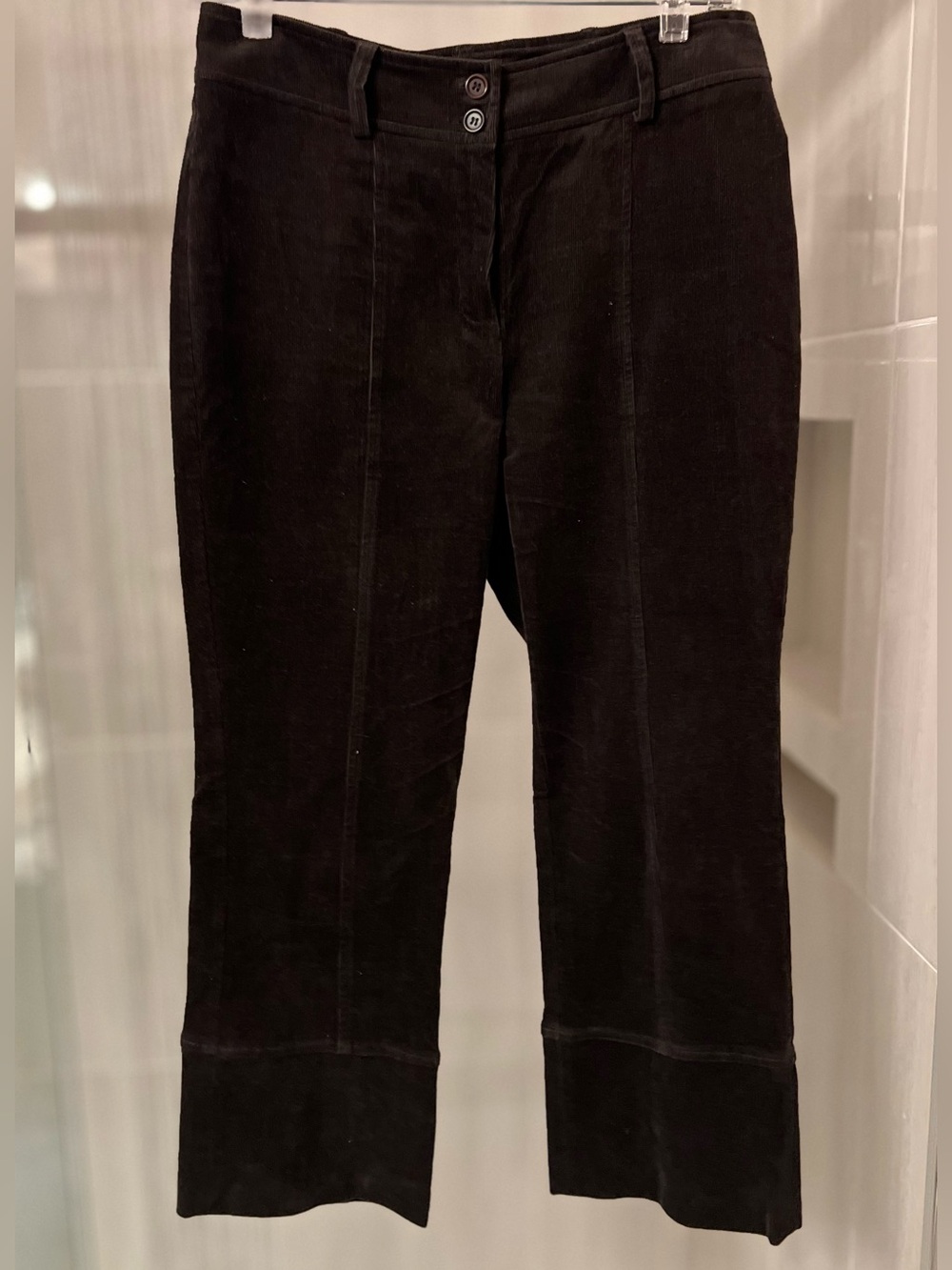 CAMALGORI Italy Brown Fine Corduroy Double Button Straight Pants IT 42 US 6